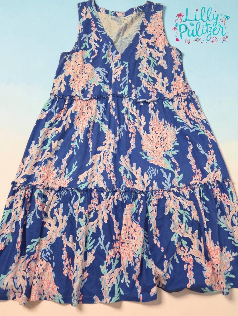 *1698 Lilly Pulitzer coral dress Women Size Medium